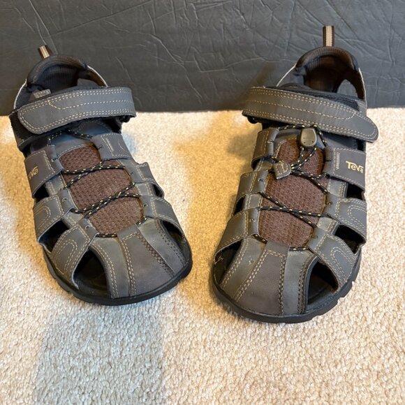 Teva Shocpad Hiking Sport Sandals Men's Size 10 Brown 1001116 - Picture 2 of 10